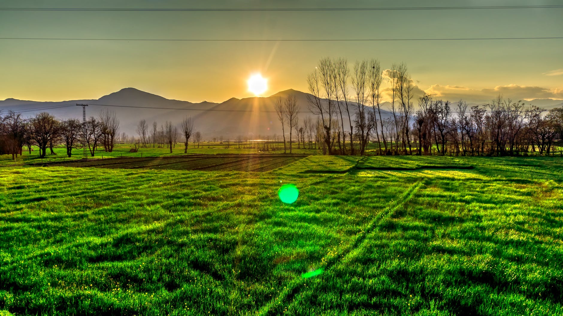 golden hour view on the mountain