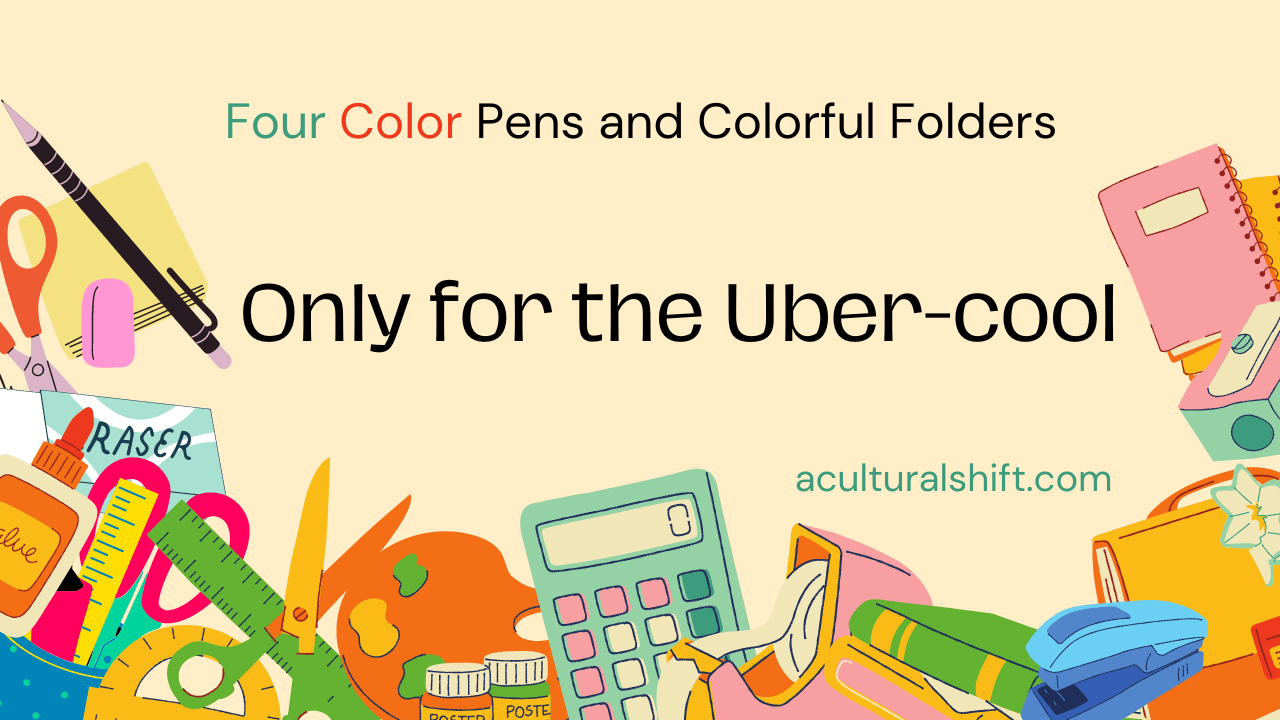 Read more about the article Four-color pens and colorful folders, only for the uber-cool