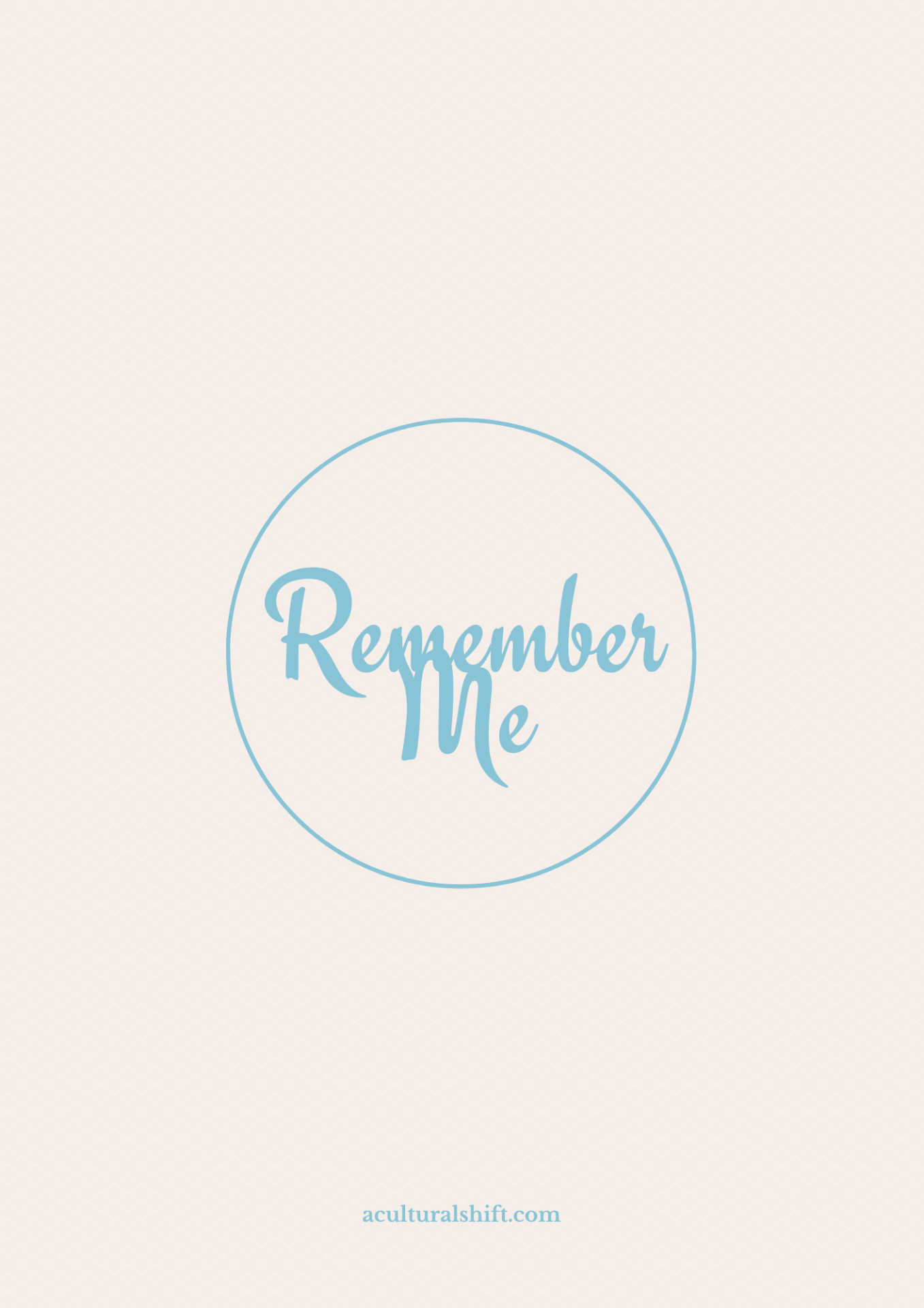 Read more about the article Remember me